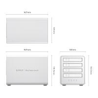 Hộp ổ cứng 2.5" 4 khe cắm SATA 3 USB-C 10Gbps - RAID