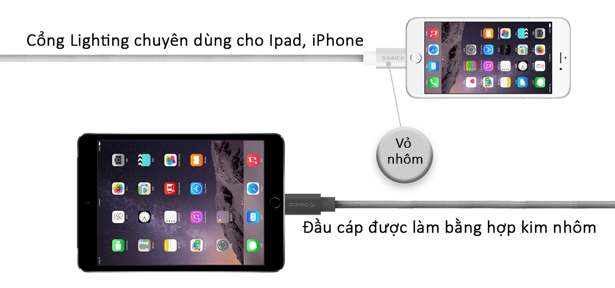 cáp sạc iphone/ipad orico LTF-10
